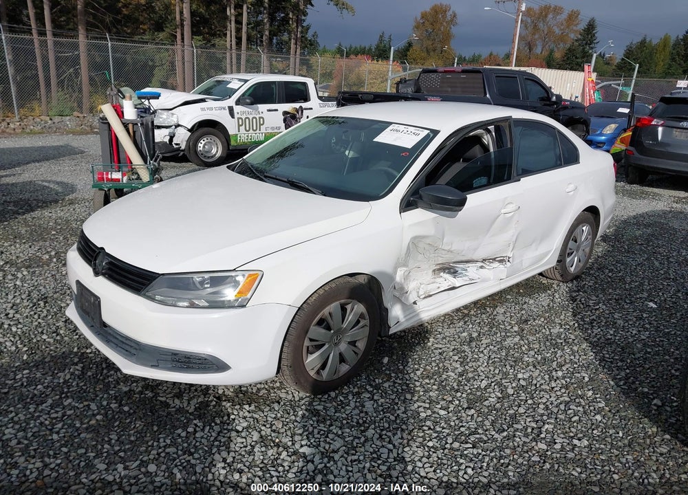 2012 VOLKSWAGEN JETTA 2.0L S VIN: 3VW2K7AJ6CM397876