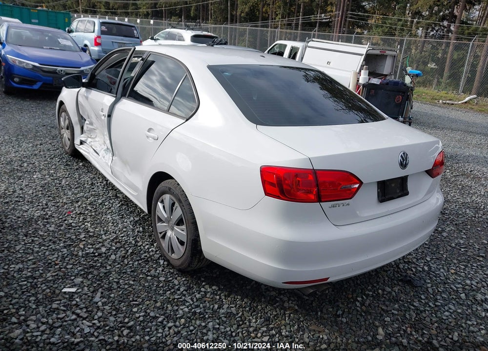 2012 VOLKSWAGEN JETTA 2.0L S VIN: 3VW2K7AJ6CM397876