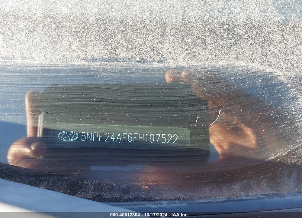 2015 HYUNDAI SONATA SE VIN: 5NPE24AF6FH197522