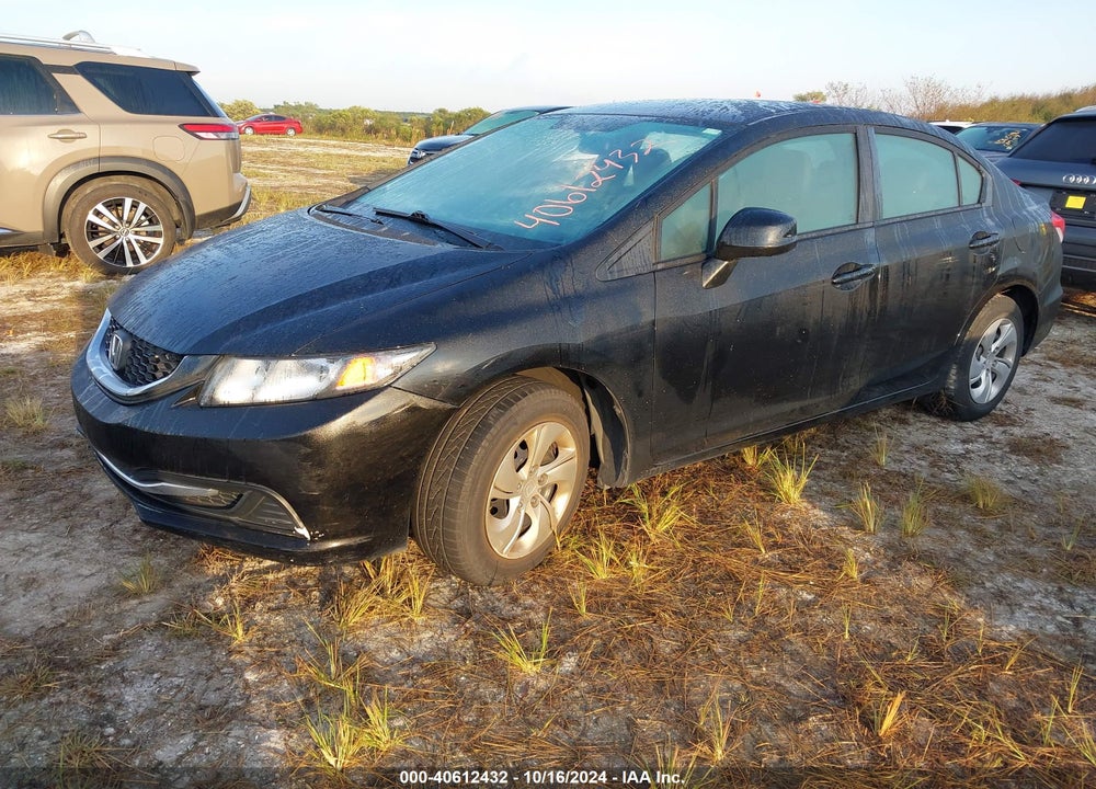 2013 HONDA CIVIC LX VIN: 19XFB2F51DE090534