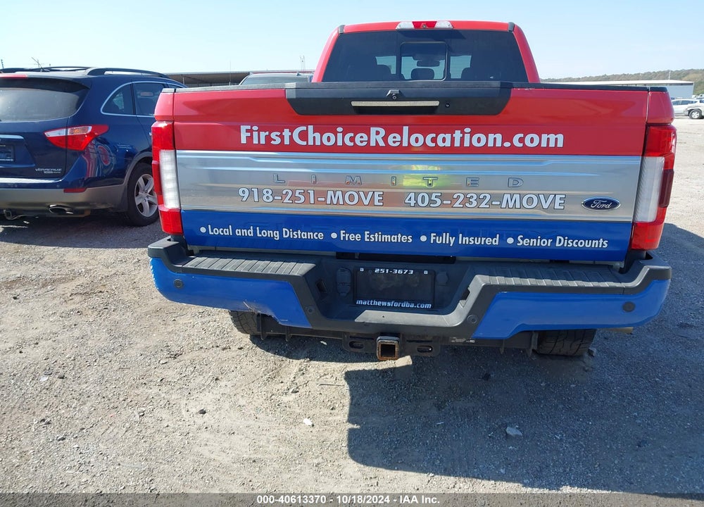 2019 FORD F-250 LIMITED VIN: 1FT7W2BT0KEF48179