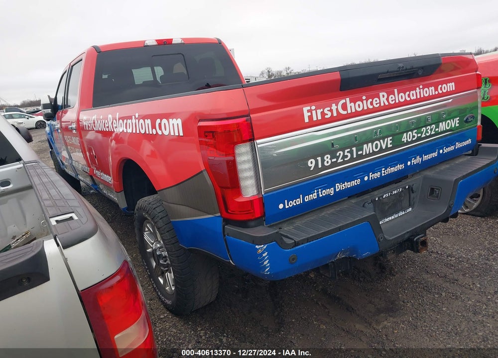 2019 FORD F-250 LIMITED VIN: 1FT7W2BT0KEF48179