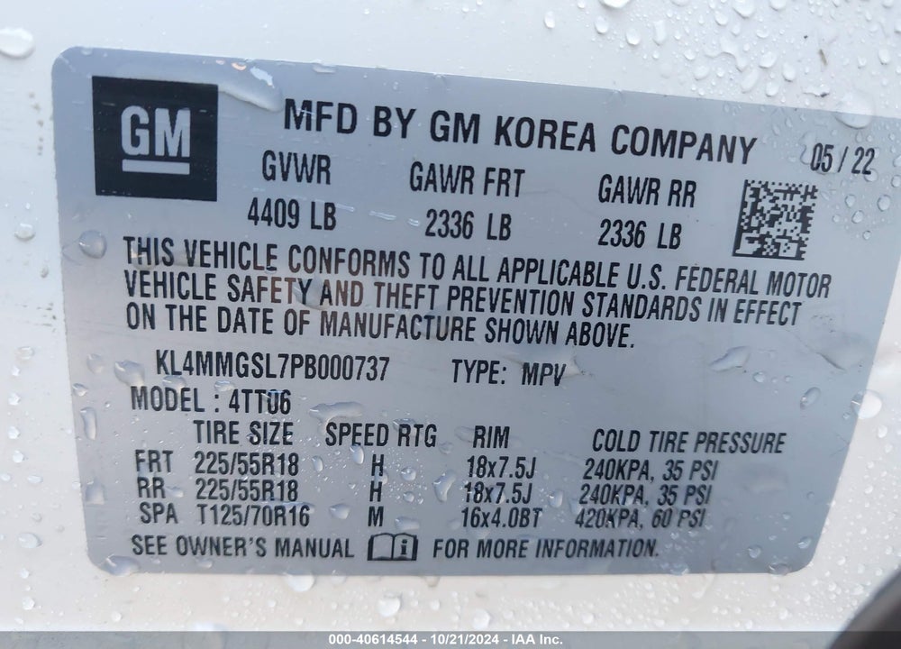2023 BUICK ENCORE GX ESSENCE AWD VIN: KL4MMGSL7PB000737