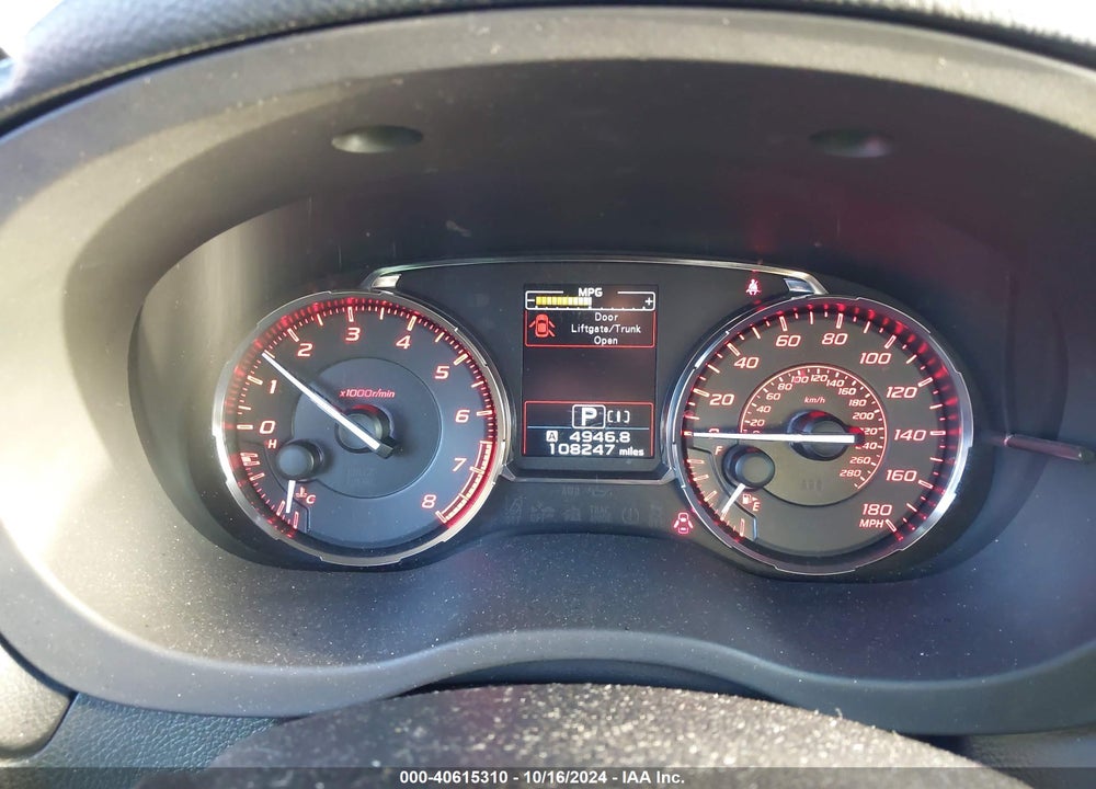 2015 SUBARU WRX LIMITED VIN: JF1VA1G64F8801517