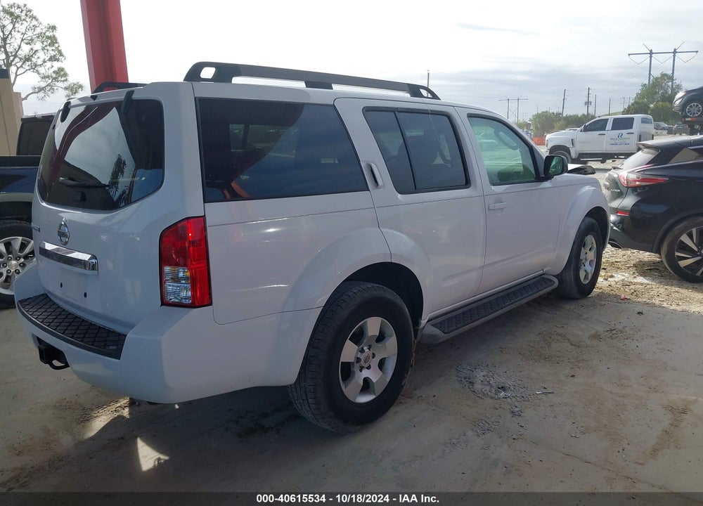 2008 NISSAN PATHFINDER S VIN: 5N1AR18U28C645858