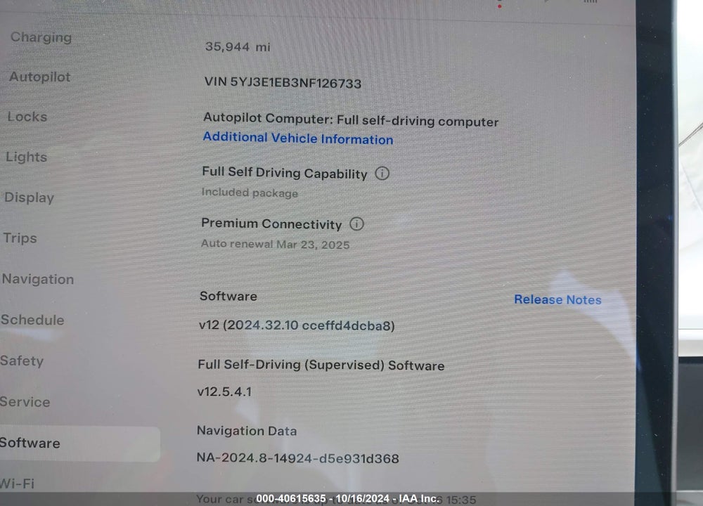 2022 TESLA MODEL 3 LONG RANGE DUAL MOTOR ALL-WHEEL DRIVE VIN: 5YJ3E1EB3NF126733
