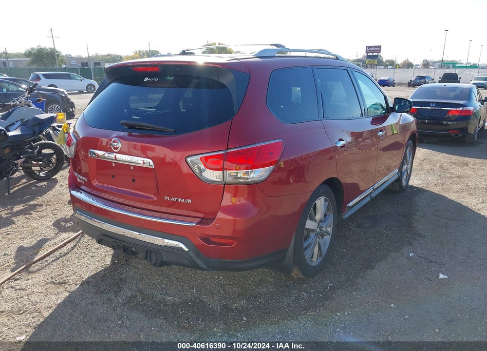2014 NISSAN PATHFINDER PLATINUM VIN: 5N1AR2MN1EC614441