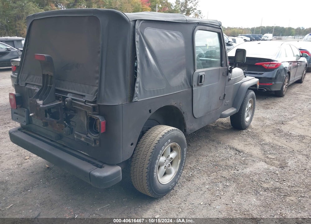 2000 JEEP WRANGLER SE VIN: 1J4FA29P8YP701787