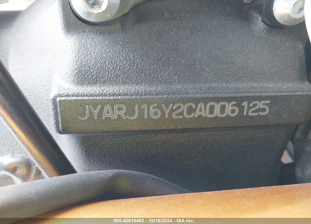 2012 YAMAHA YZFR6 C VIN: JYARJ16Y2CA006125