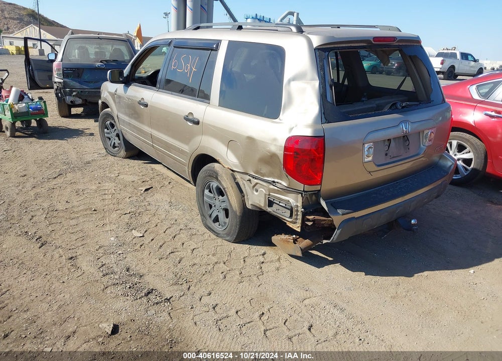 2005 HONDA PILOT EX-L VIN: 2HKYF18625H504608