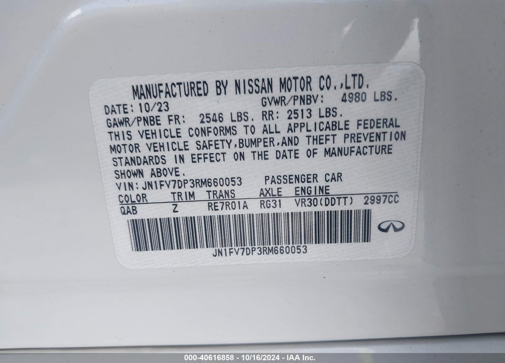 2024 INFINITI Q50 RED SPORT 400 VIN: JN1FV7DP3RM660053