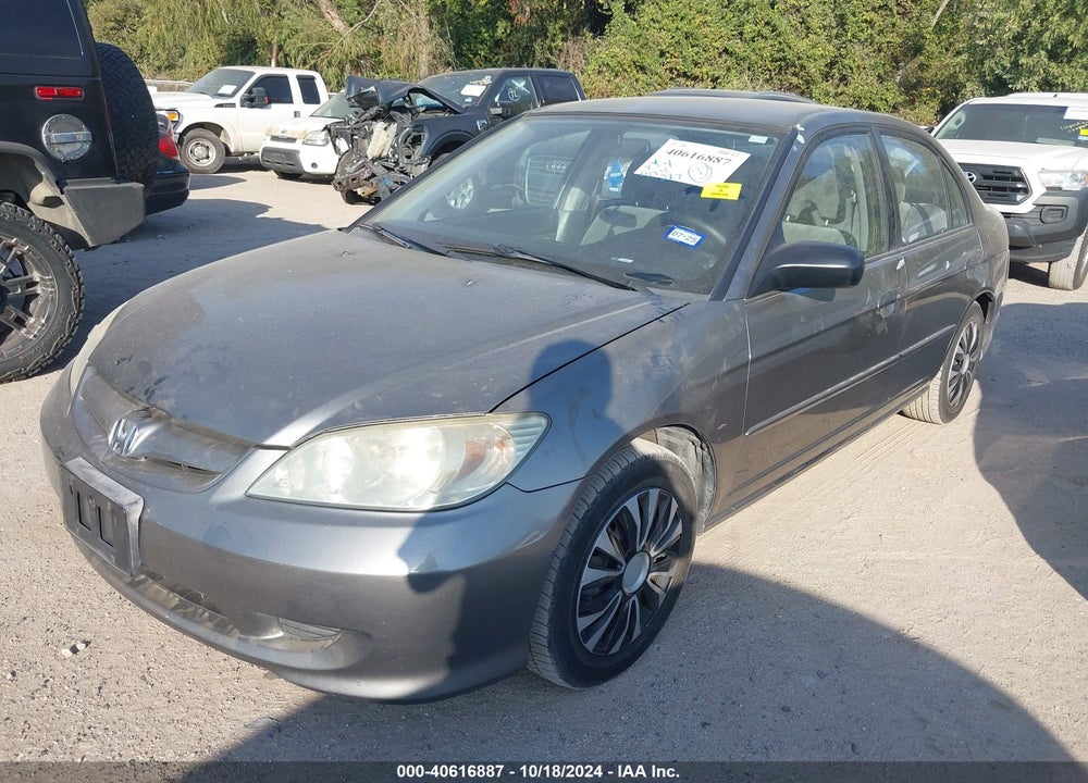 2004 HONDA CIVIC LX VIN: 2HGES16524H518493