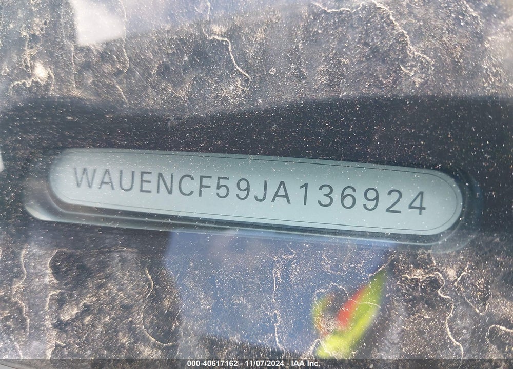 2018 AUDI A5 VIN: WAUENCF59JA136924
