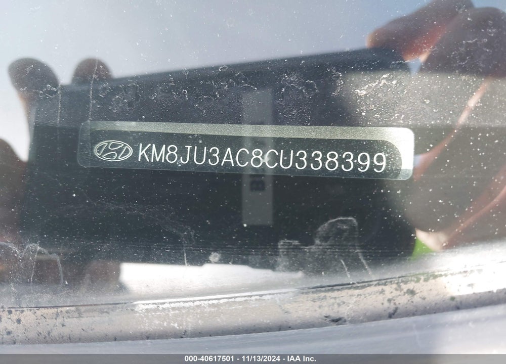 2012 HYUNDAI TUCSON GLS VIN: KM8JU3AC8CU338399