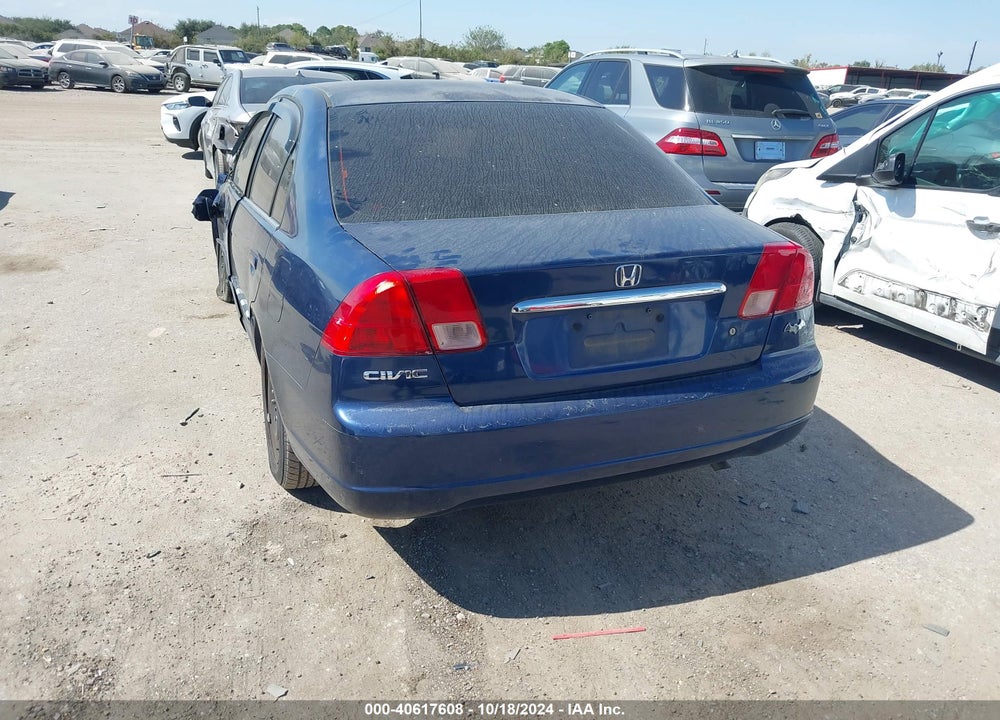 2001 HONDA CIVIC EX VIN: 1HGES26701L021318