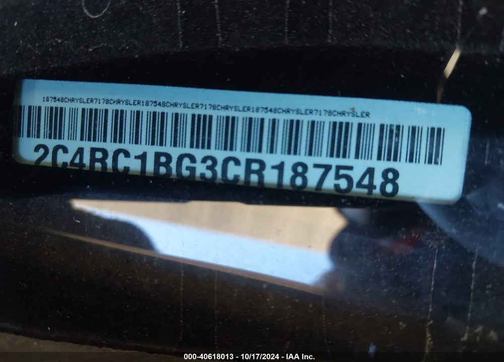 2012 CHRYSLER TOWN & COUNTRY TOURING VIN: 2C4RC1BG3CR187548