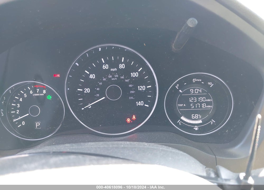2019 HONDA HR-V SPORT VIN: 3CZRU6H17KG707925