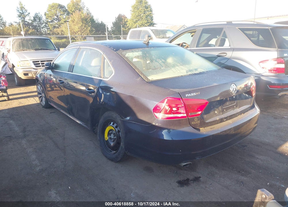 2013 VOLKSWAGEN PASSAT 2.5L SE VIN: 1VWBH7A39DC105611