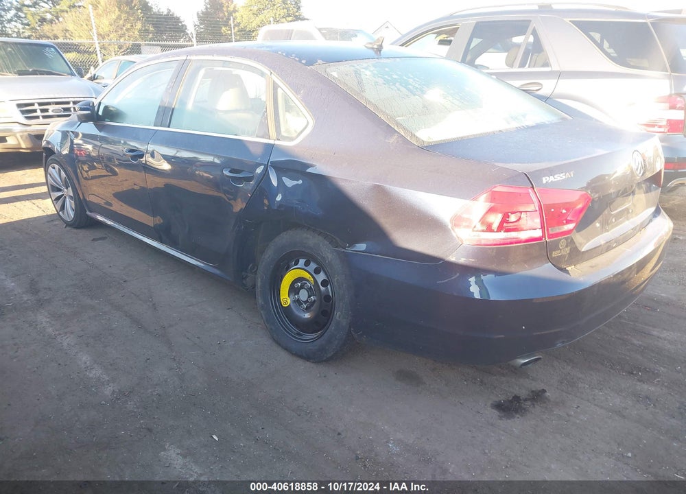 2013 VOLKSWAGEN PASSAT 2.5L SE VIN: 1VWBH7A39DC105611