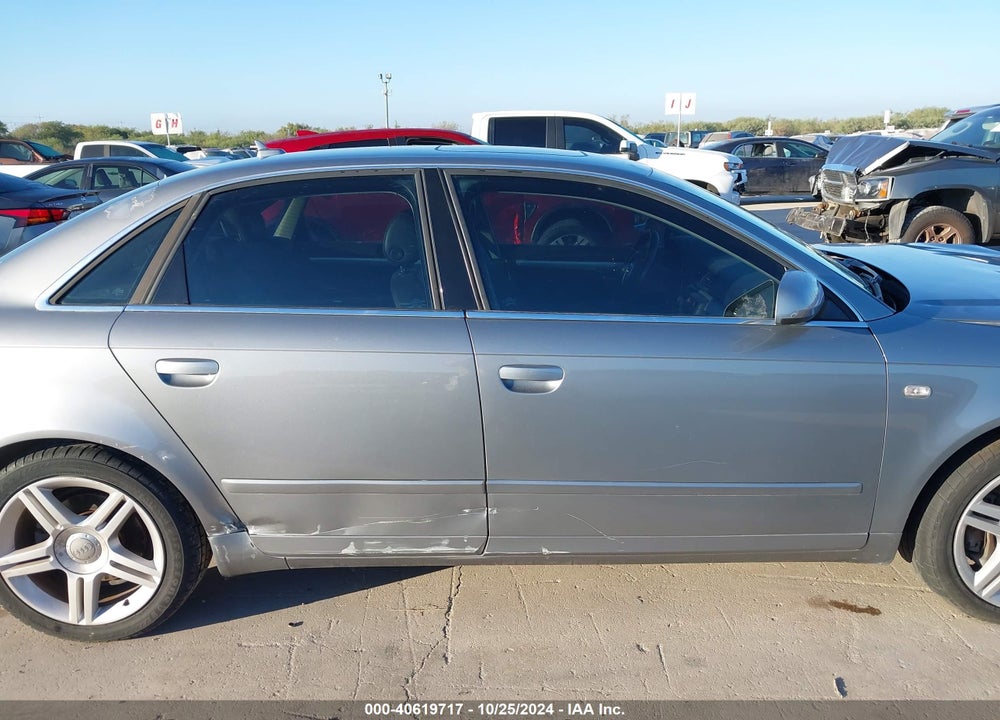 2007 AUDI A4 VIN: WAUAF78E27A148244