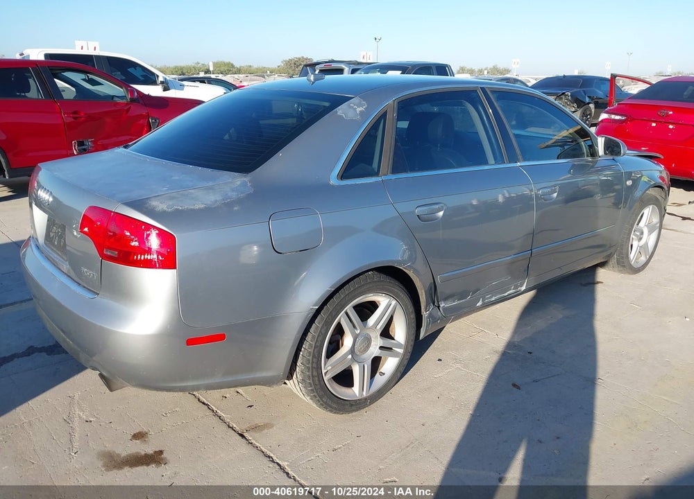 2007 AUDI A4 VIN: WAUAF78E27A148244