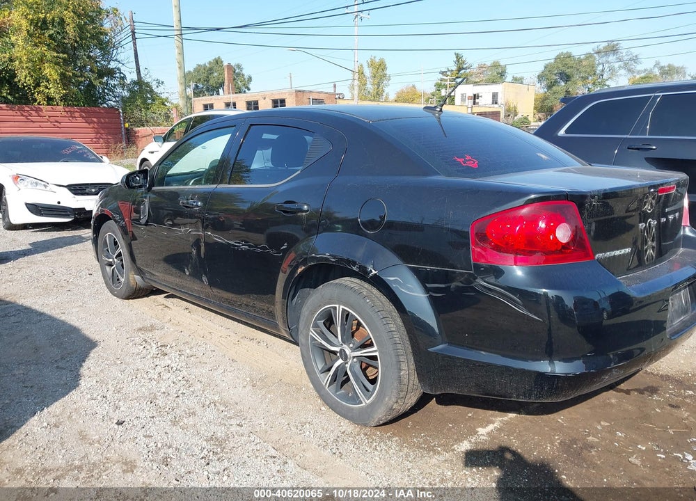 2012 DODGE AVENGER SXT VIN: 1C3CDZCB1CN159110