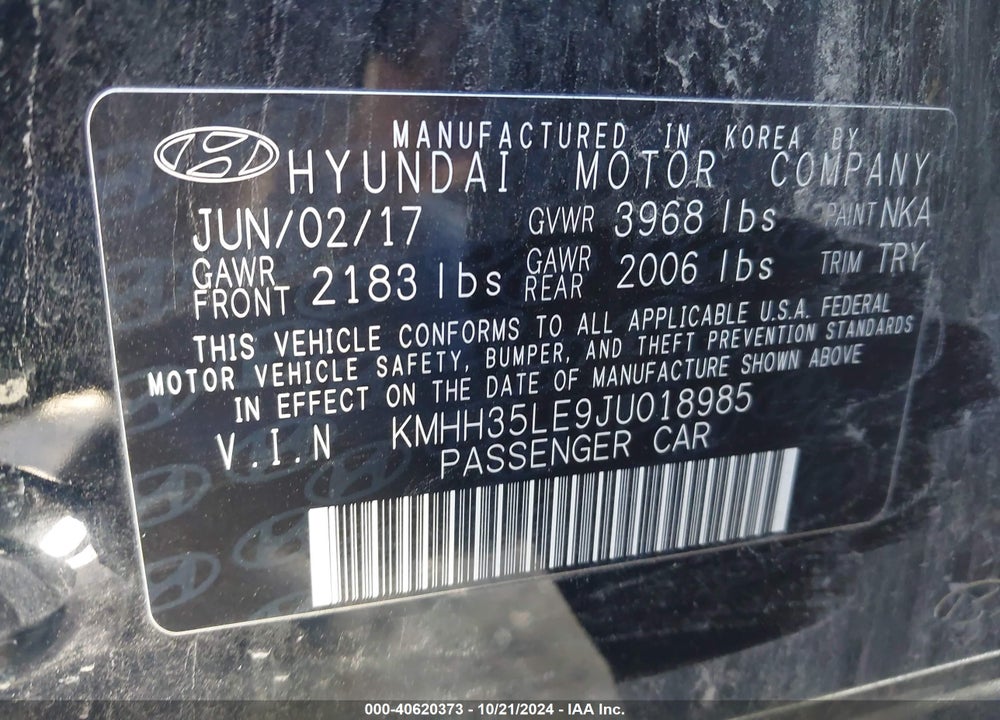 2018 HYUNDAI ELANTRA GT VIN: KMHH35LE9JU018985