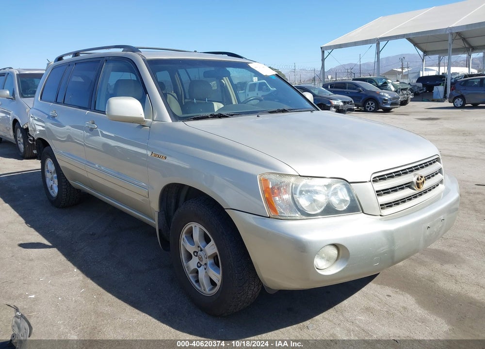 2002 TOYOTA HIGHLANDER LIMITED V6 VIN: JTEGF21A820069274