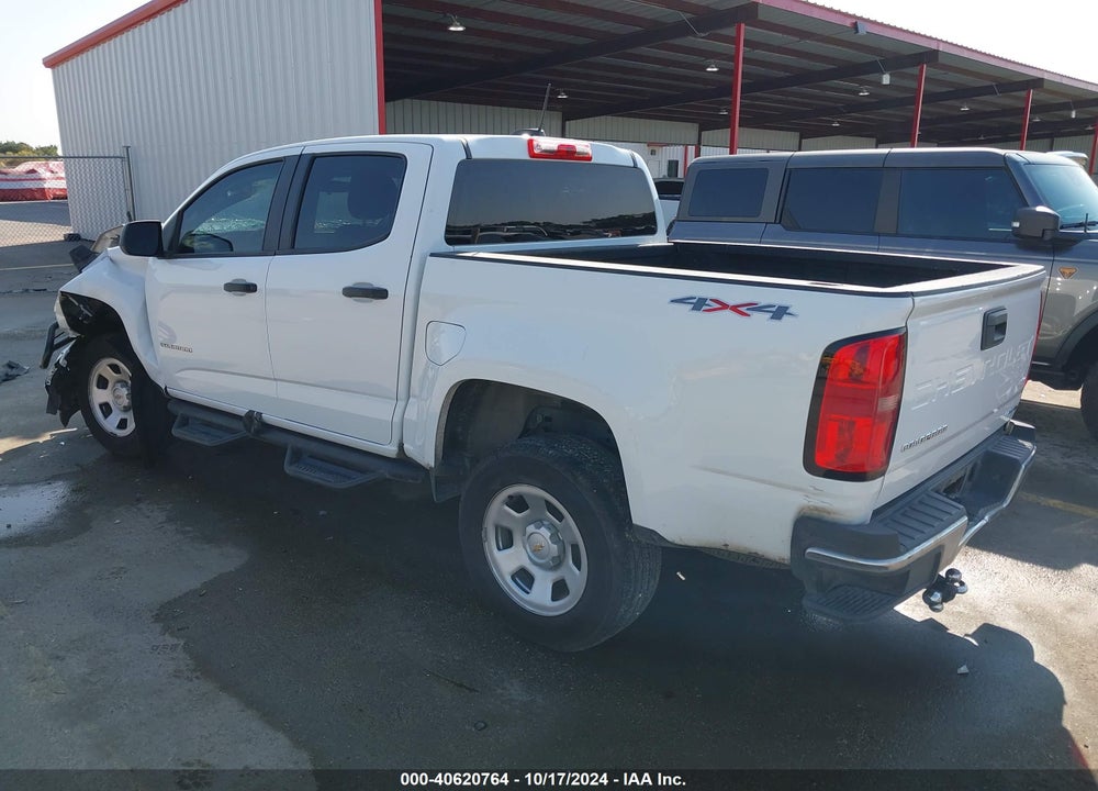 2021 CHEVROLET COLORADO 4WD SHORT BOX WT VIN: 1GCGTBEN3M1204622