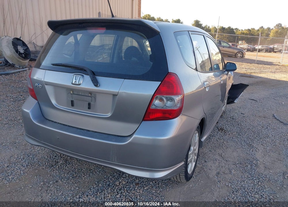 2007 HONDA FIT SPORT VIN: JHMGD38647S023680