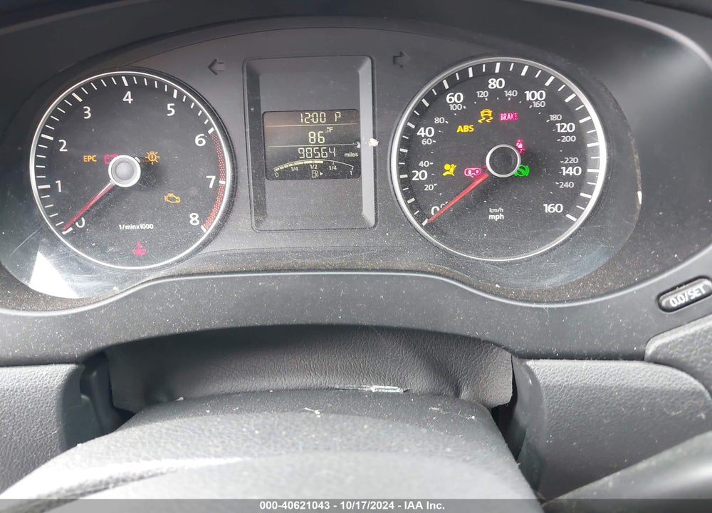 2012 VOLKSWAGEN JETTA 2.5L SE VIN: 3VWDX7AJ2CM310968