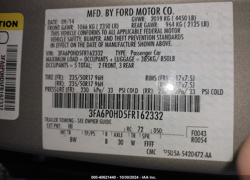 2011 FORD FUSION SE VIN: 3FAHP0HA5BR229102