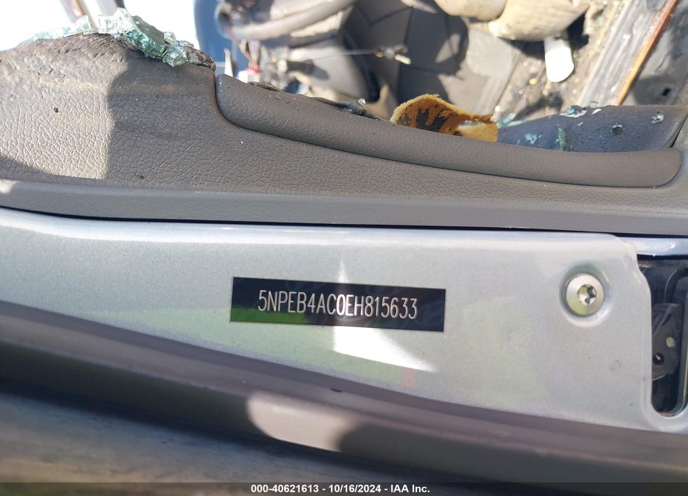 2014 HYUNDAI SONATA GLS VIN: 5NPEB4AC0EH815633