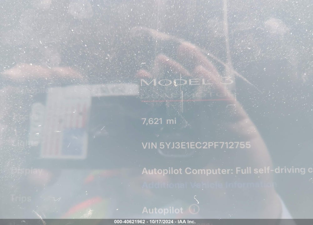 2023 TESLA MODEL 3 PERFORMANCE DUAL MOTOR ALL-WHEEL DRIVE VIN: 5YJ3E1EC2PF712755