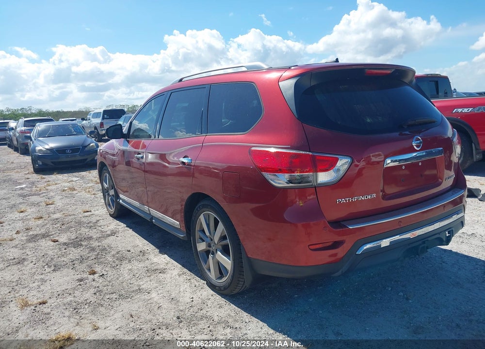 2015 PATHFINDER NISSAN  PLATINUM VIN: 5N1AR2MN8FC693527