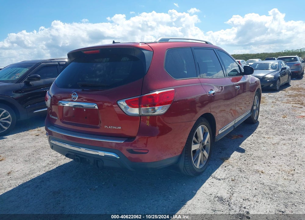 2015 PATHFINDER NISSAN  PLATINUM VIN: 5N1AR2MN8FC693527