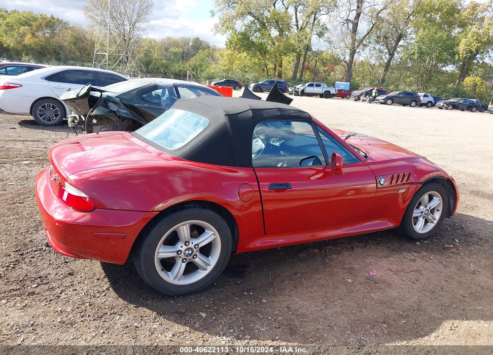 2002 BMW Z3 2.5I VIN: 4USCN33492LM06949