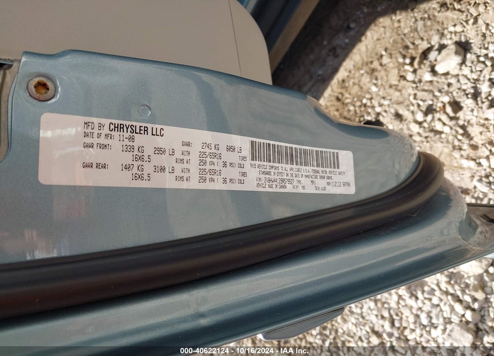 2009 VOLKSWAGEN ROUTAN S VIN: 2V8HW44129R579527
