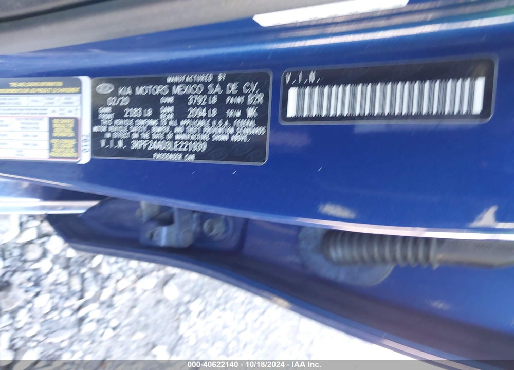 2020 KIA FORTE LXS VIN: 3KPF24AD3LE221939