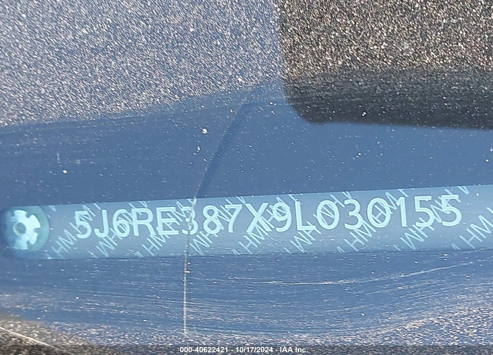 2009 HONDA CR-V EX-L VIN: 5J6RE387X9L030155