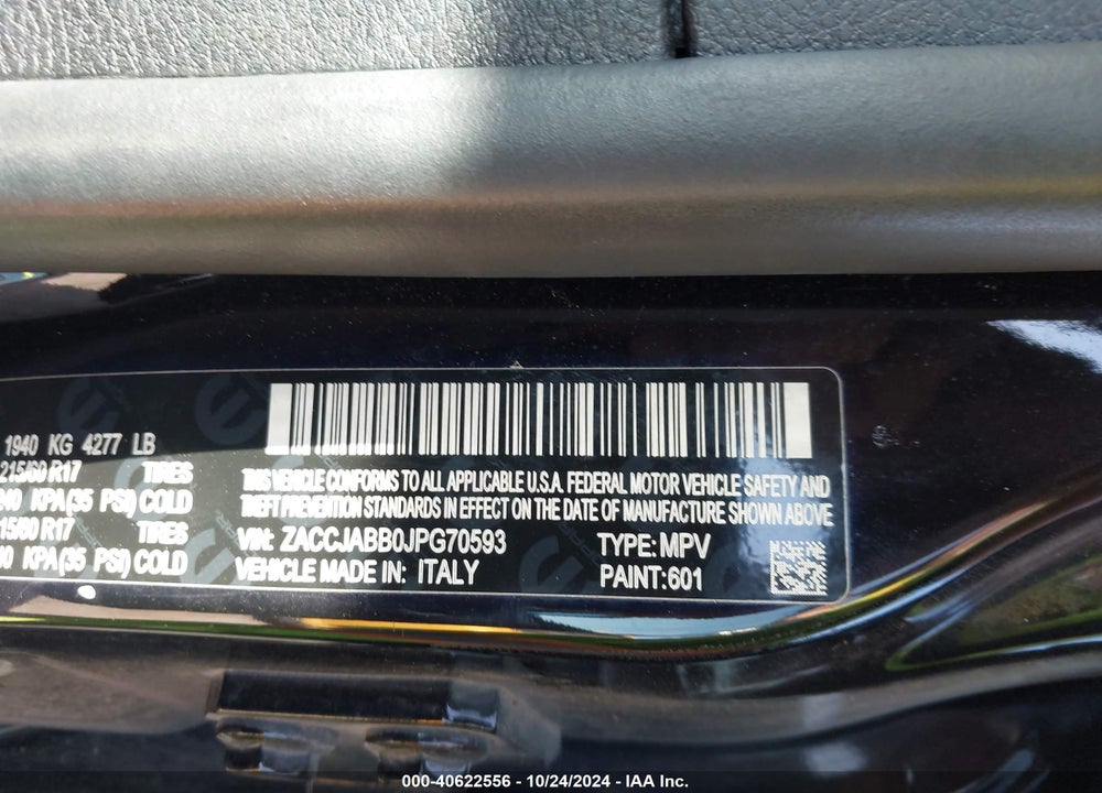 2018 JEEP RENEGADE LATITUDE FWD VIN: ZACCJABB0JPG70593