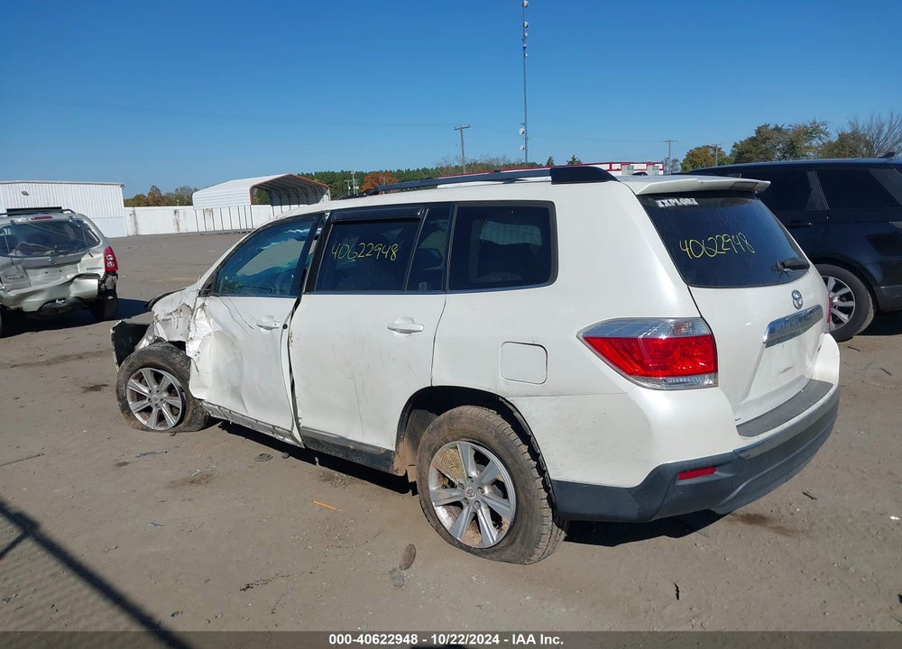 2012 TOYOTA HIGHLANDER SE VIN: 5TDBK3EH3CS145344