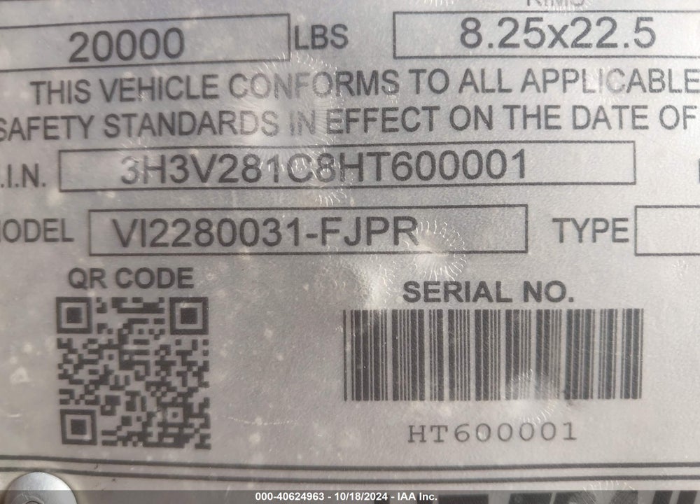 2017 HYUNDAI TRANSLEAD INC --- VIN: 3H3V281C8HT600001