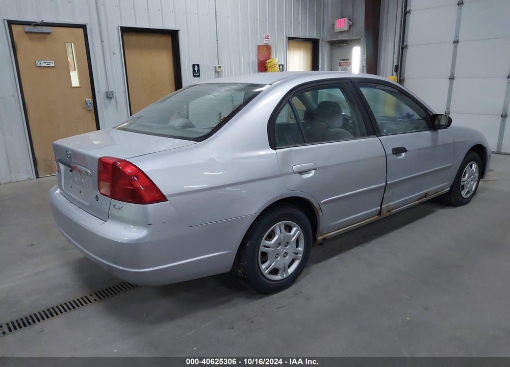2001 HONDA CIVIC LX VIN: 1HGES165X1L046655