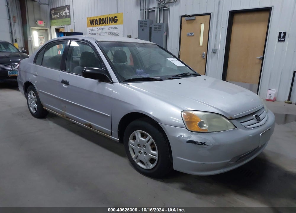 2001 HONDA CIVIC LX VIN: 1HGES165X1L046655