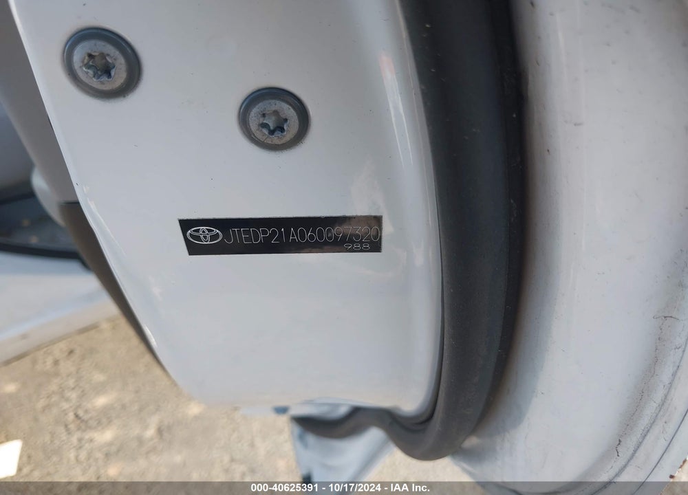 2006 TOYOTA HIGHLANDER V6 VIN: JTEDP21A060097320
