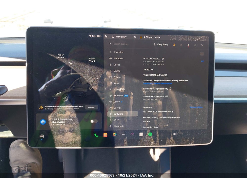2022 TESLA MODEL 3 LONG RANGE DUAL MOTOR ALL-WHEEL DRIVE VIN: 5YJ3E1EB9NF143293