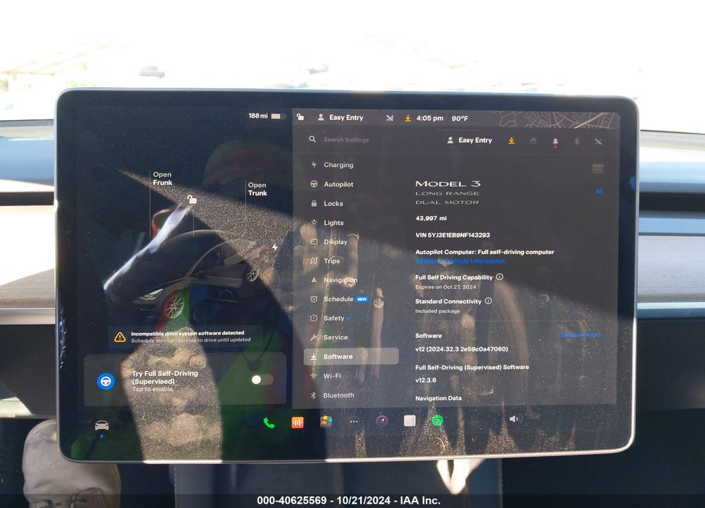 2022 TESLA MODEL 3 LONG RANGE DUAL MOTOR ALL-WHEEL DRIVE VIN: 5YJ3E1EB9NF143293
