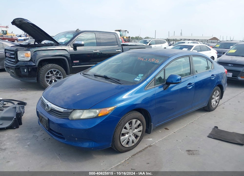 2012 HONDA CIVIC SDN LX VIN: 2HGFB2F5XCH575954