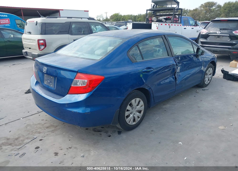 2012 HONDA CIVIC SDN LX VIN: 2HGFB2F5XCH575954